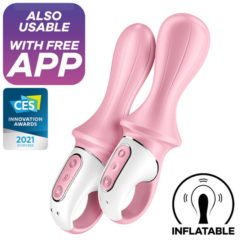 SATISFYER AIR PUMP BOOTY 5+ VIBRADOR ANAL INFLABLE – ROSA