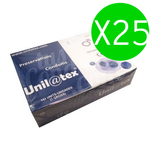 UNILATEX PRESERVATIVOS  NATURALES 144 UDS X 25 UDS