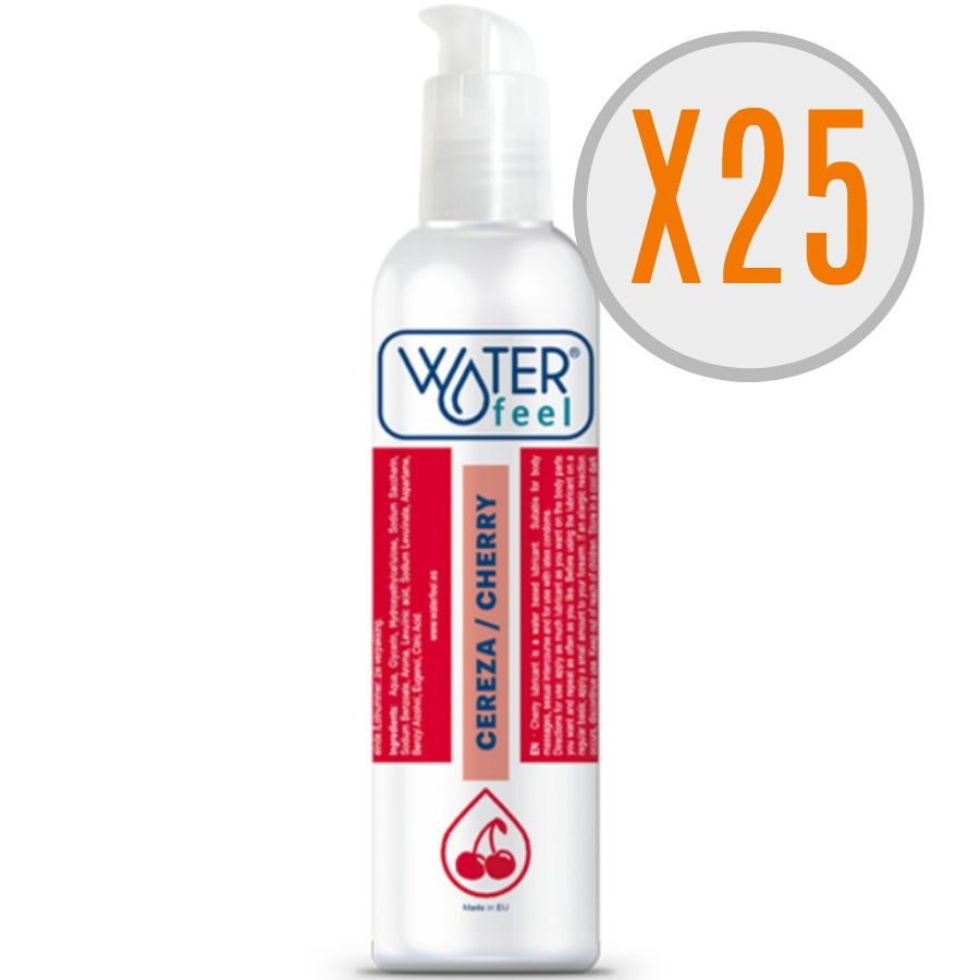 WATERFEEL LUBRICANTE CEREZA 150ML PACK 25 UDS