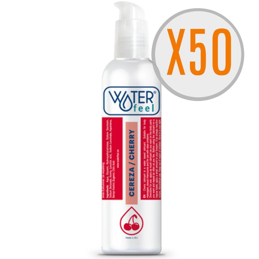 WATERFEEL LUBRICANTE CEREZA 150ML PACK 50 UDS