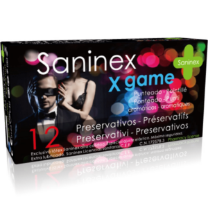 SANINEX  X GAME PRESERVATIVOS PUNTEADOS AROMATIZADOS 12 UDS