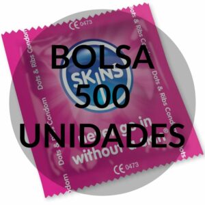 SKINS PRESERVATIVOS PUNTOS  ESTRÍAS BOLSA 500 UDS